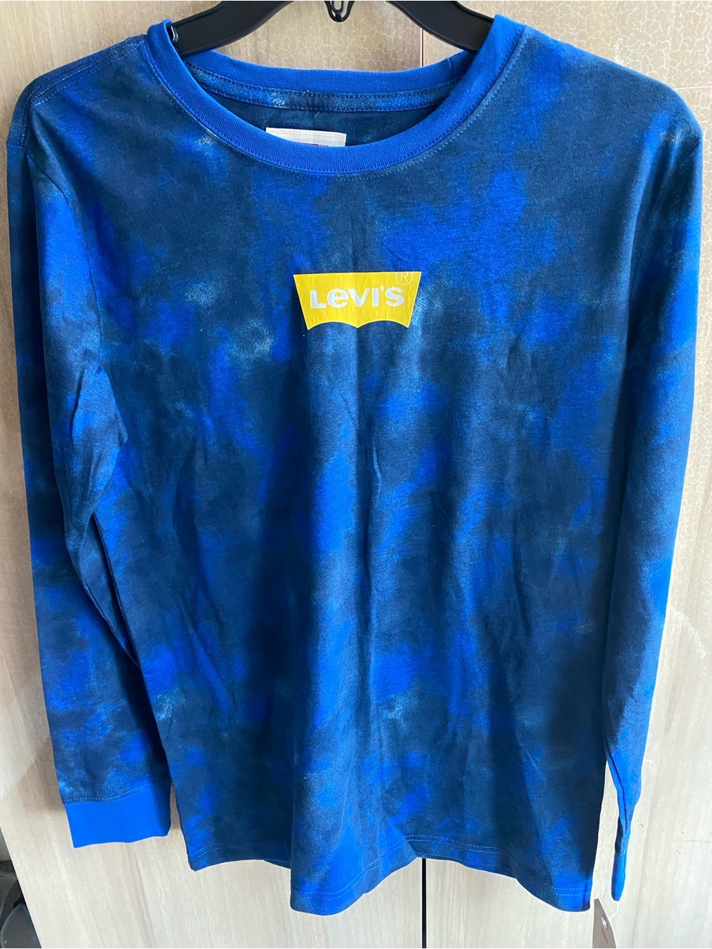 Levi's Boy big Kids Blue Tie-Dye Long Sleeve Size xl  juniors Tee